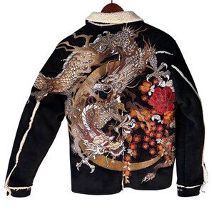 Sukajan Dragon Ltd Kyota Embroidered Jacket Black Japanese Streetwear Medium